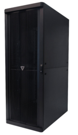 Gabinete JL 42UR, puertas ventiladas: 1 frente/1 atrás, 60cm ancho x 100cm prof. negro (KGJ-42-1V1V-D100-4NN)