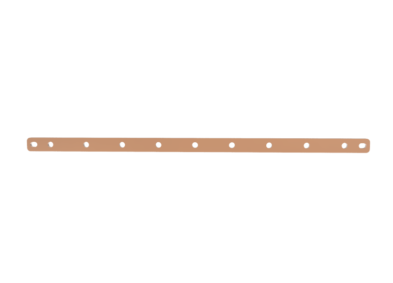 Barra de cobre para tierra física de racks y gabinetes 19" EIA (NCS-RL19-GB)