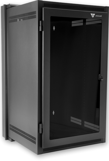Gabinete de pared abatible, puerta frontal de acrílico de 19" EIA de 20 UR, 17" de profundidad (NCS-WRE-20-17NK)