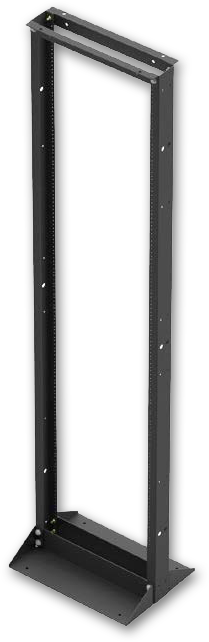 Rack auto soportado de acero de dos postes de 7' de altura, 19" EIA de 45 UR (600 Kg de carga) (NCS-RL-12-45HD)