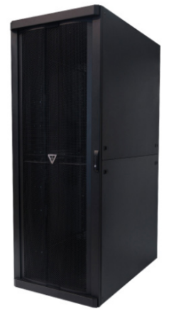 Gabinete JL 42UR, puertas ventiladas: 1 frente/1 atrás, 60cm ancho x 70cm prof. negro (KGJ-42-1V1V-D070-4NN)